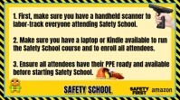 Yellow Professional Safety School Digital Display (16:9) template
