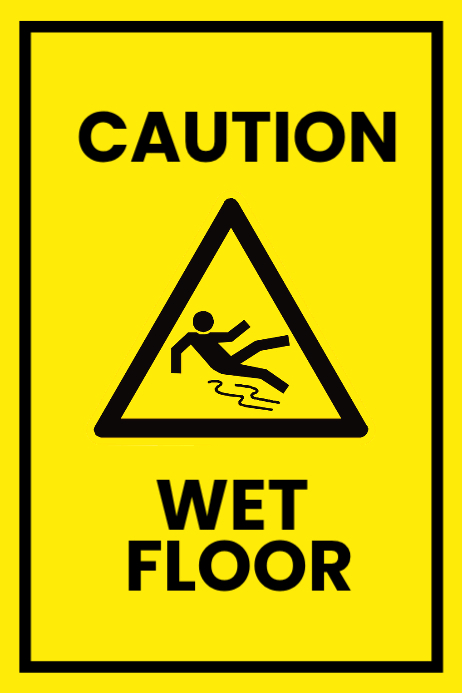 Yellow Professional Safety Sign Poster Template | PosterMyWall