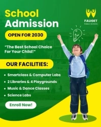 Yellow Professional School Admission Education Instagram Portrait template