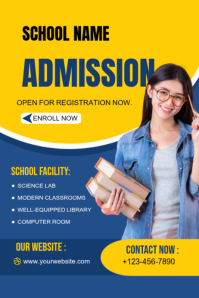 Kuning School Admission Poster Template