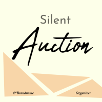 Yellow Professional Silent Auction Post Message Instagram template