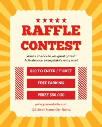 Yellow Professional Sweepstakes Ticket Flyer Instagram Portrait template