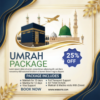 Yellow Professional Umrah Package Promotion Instagram Post template