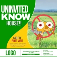 Yellow Professional Uninvited Know House Inst Instagram Post template