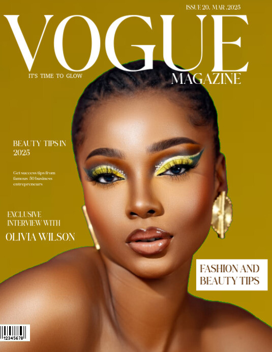 Yellow Magazine File Yellow Professional Vogue Magazine Cover Flyer (us Letter) Template ...