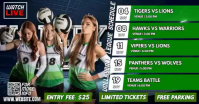 Yellow Professional Volleyball League Schedule Facebook Shared Image Video template