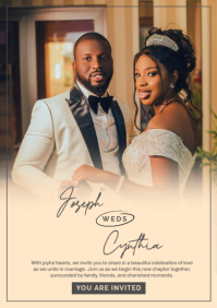 Jaune Wedding Invitation A4 Template