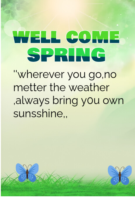 Yellow Professional Wellcome Spring Poster Cartaz template