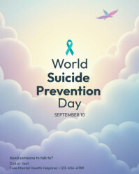 Yellow Professional World Suicide Prevention Day Instagram Portrait template