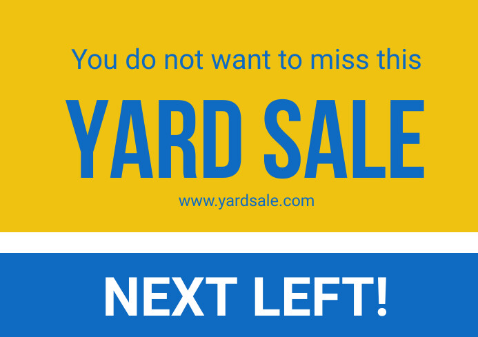 Yellow Professional Yard Sale A4 template