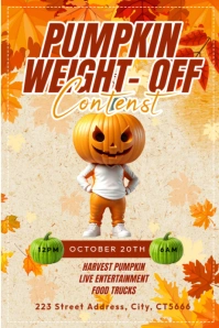 Yellow Pumpkin Weight Off Poster Plakkaat template