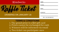 Yellow  Raffle Ticket Digital Display (16:9) template