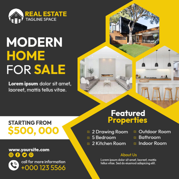 Copy of Yellow Real Estate PosterMyWall