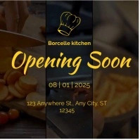Yellow Restaurant Opening Instagram Post Square (1:1) template
