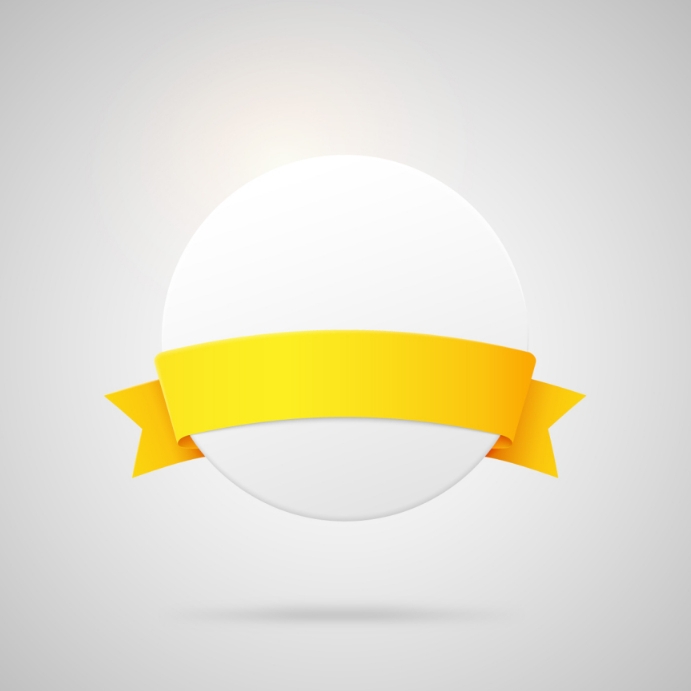 Yellow ribbon background design Template | PosterMyWall