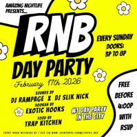 Yellow RNB | R&B Day Party Instagram Post Instagram-opslag template