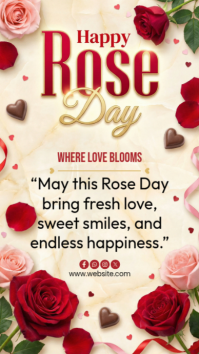 Yellow Rose Day Celebration Instagram Story Instagram-verhaal template