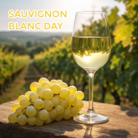 Yellow Sauvignon Blanc Day Instagram Post Instagram-opslag template