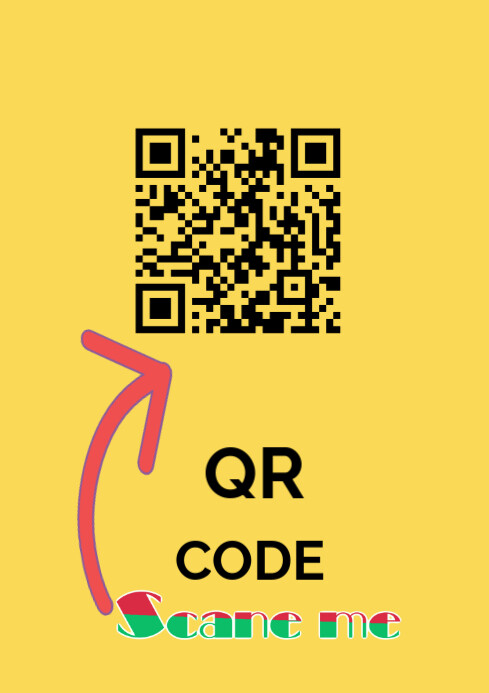 Yellow Scan Me A4 Template | PosterMyWall