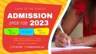 Yellow School Admission Facebook Cover Video template