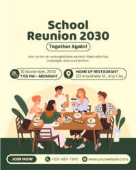 สีเหลือง School Reunion Instagram Portrait Template