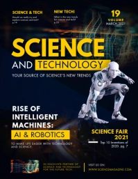 Yellow Science and Robots Magazine Cover Flye