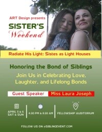 Amarelo Yellow Sibling Flyer (us Letter) Løbeseddel Template