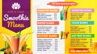 Yellow Smoothie Bar Menu Digital Display Temp template