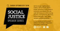 Yellow Social Justice Banner Изображение, которым поделились на Facebook template