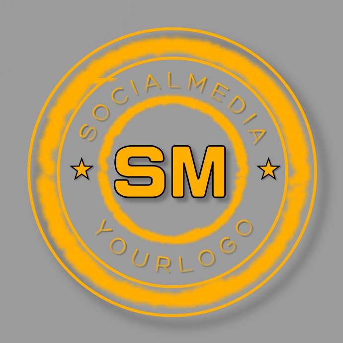 Yellow social media logo Template PosterMyWall