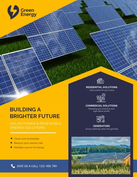 Solar Panel Advert Copy of Yellow Solar Panels Ad Instagram Story Video | PosterMyWall