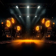 Yellow spotlight stage glow Instagram Post template