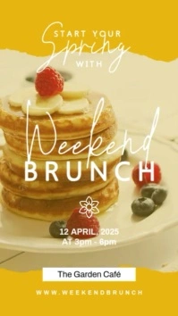 Yellow Spring Brunch Instagram Story template