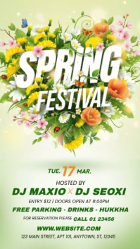 Yellow Spring Festival Instagram Story Video template