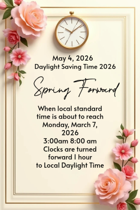 Yellow Spring Forward Flyer Poster Template | PosterMyWall