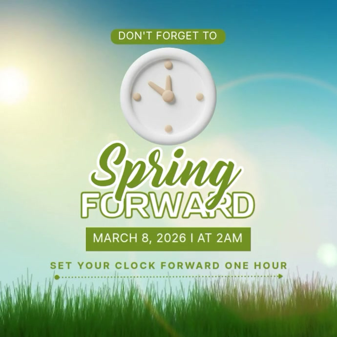 Yellow Spring Forward Instagram Post Template | PosterMyWall