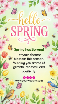 Yellow Spring Season Instagram Story template