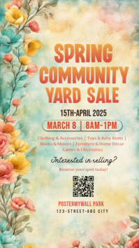 Yellow Spring Yard Sale Instagram Story template
