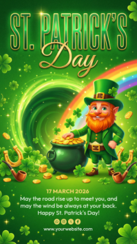 Yellow St. Patrick's Day Celebration Instagram Story template