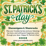 Yellow St. Patrick's Day Celebration Instagram Post template