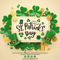 Yellow St. Patrick's Day Celebration Square template