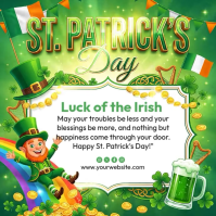 Yellow St. Patrick's Day Celebration Square Video template