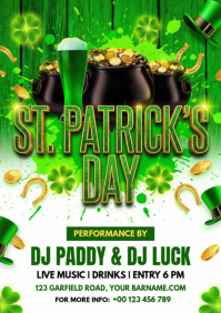 Yellow St. Patrick's Day Event A4 template