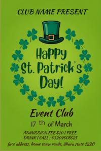Yellow St. Patrick's Day Event Poster template