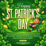 Yellow St. Patrick's Day Instagram Post template