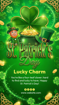 Yellow St. Patrick's Day Instagram Story template