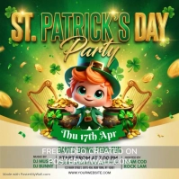 Yellow St. Patrick's Day Party Instagram Post Video template