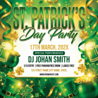 Yellow St. Patrick's Day Party Instagram Post template