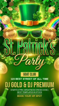 Yellow St. Patrick's Day Party Instagram Story Indaba yaku-Instagram template
