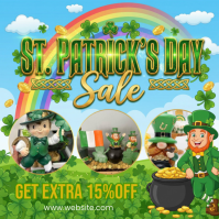 Yellow St. Patrick's Day Sale Instagram Post template